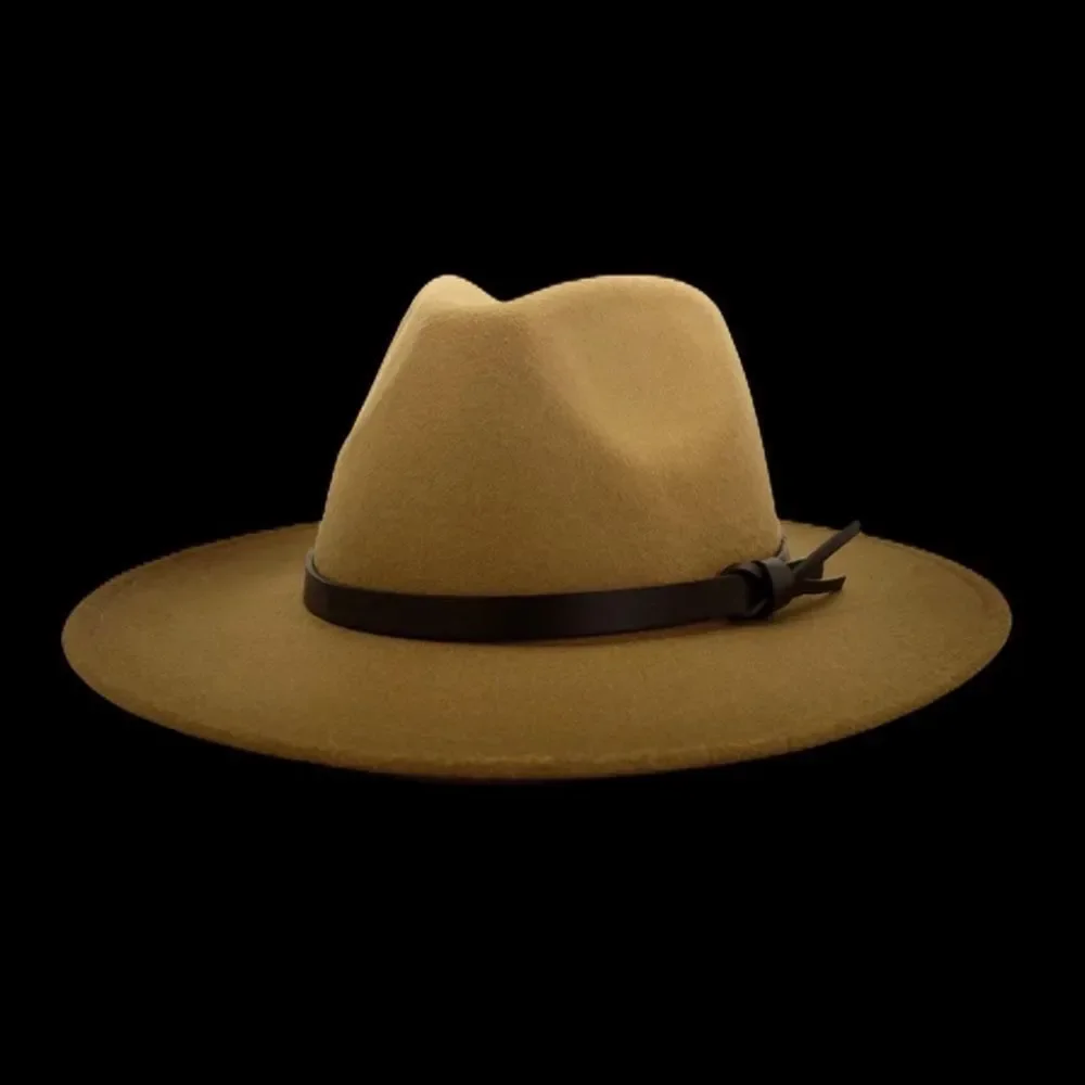 Brown Gradient Stiff Brim Fedora Hat - NEW